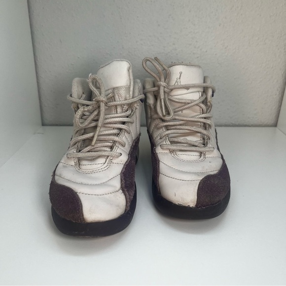 Jordan 12 Retro Desert Sand Little Kids 510816-001 Purple Shoes Youth Size 12C - Picture 5 of 9